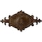 Ekena Millwork Quentin Ceiling Medallion, Hand-Painted Root Beer Crackle, 23 1/2"W x 12 1/4"H x 1 1/2"P CM23RO1RBC - alternate 1